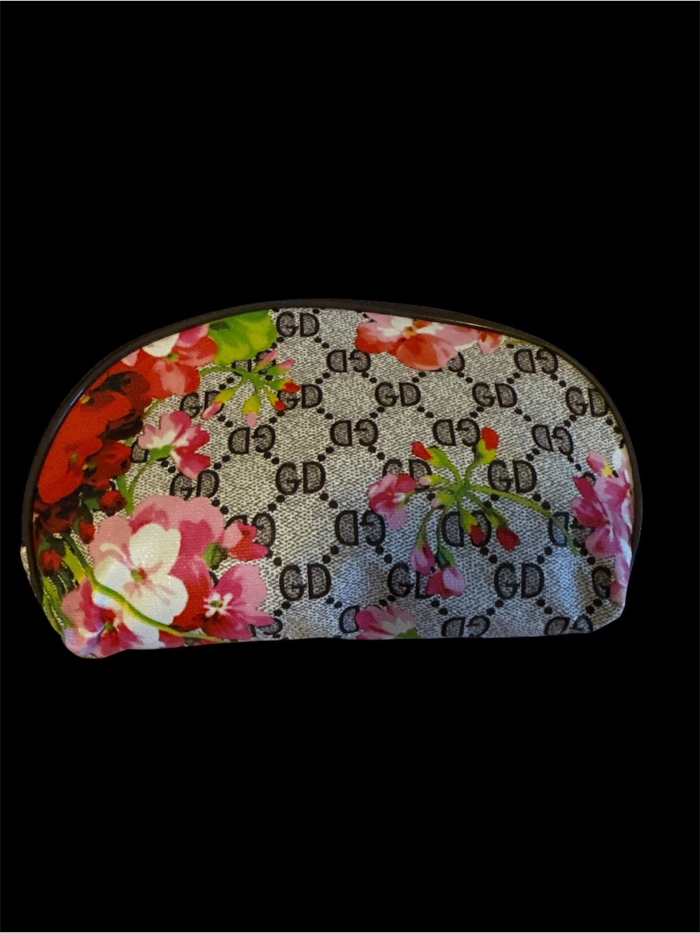Floral Print Cosmetic Pouch - Pink Floral